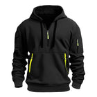 Men's Multi-Zip Sports Hoodie | Embroidered Design | Adjustable Hood | Breathable Fabric | Versatile Neckline | Adjustable Sleeve Length | Variety of Styles & Colors | Sizes Small to 3XL