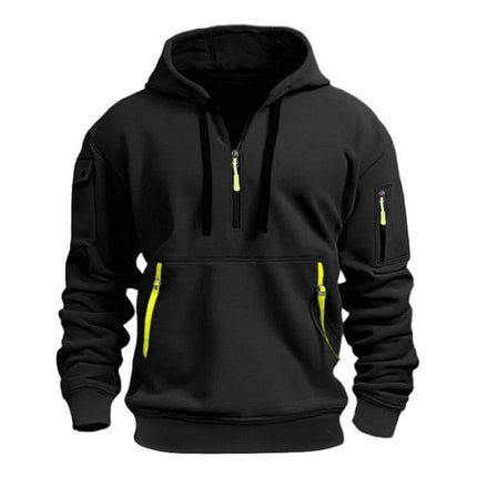 Men's Multi-Zip Sports Hoodie | Embroidered Design | Adjustable Hood | Breathable Fabric | Versatile Neckline | Adjustable Sleeve Length | Variety of Styles & Colors | Sizes Small to 3XL