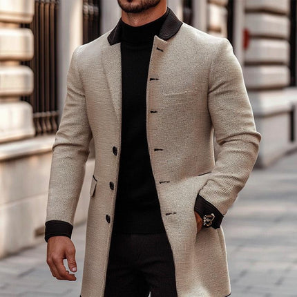 Men's Slim Fit Colorblock Suit Jacket | Mid-length | Contemporary Design | Classic Notched Lapels | Full-Length Sleeves | Polyester Spandex Blend | S to 3XL | Versatile Fashion | Formal & Semi-Formal Wear