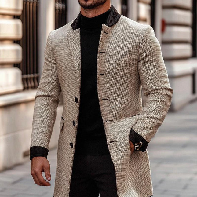 Men's Slim Fit Colorblock Suit Jacket | Mid-length | Contemporary Design | Classic Notched Lapels | Full-Length Sleeves | Polyester Spandex Blend | S to 3XL | Versatile Fashion | Formal & Semi-Formal Wear
