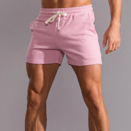 Men's Loose Fit Cotton Sports Shorts | Breathable Athletic Shorts | Elastic Waist | Casual Activewear | Comfortable Summer Gym Shorts | Frayed Hem | Mid Waist | Perfect for Running & Hiking