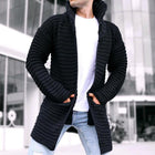 Men's Knit Cardigan | Solid Stand Collar | Mid-Length Design | High-Quality Knit Fabric | Two Hand Pockets | Variety of Solid Colors | Comfortable Tailored Fit | Versatile for Formal & Casual Occasions