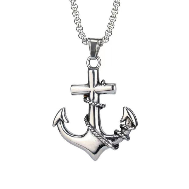 Vintage Anchor Pendant Necklace | Nautical Jewelry | Casual Fashion Accessory | Unisex Necklace | Gift for Sailors | Adjustable Chain | Ocean Theme | Maritime Charm | Statement Piece