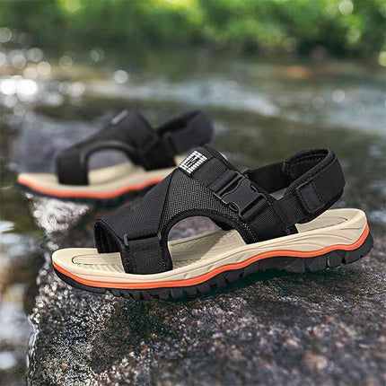Men's Breathable Mesh Sandals | Adjustable Heel Strap | Non-Slip Flexible Sole | Soft Lightweight Comfort | Durable Webbing Upper