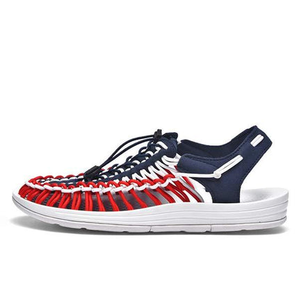 Men's Handwoven Beach Sandals | Comfortable | Lightweight | Breathable | Casual Summer Footwear | Slip-On Design | Versatile Style | Durable Materials | Ideal for Beach or Pool