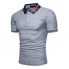 Men's Polo Shirt | Embroidered British Lapel | Short Sleeve | Elegant Design | Comfortable Cotton Blend | Casual & Semi-Formal | Classic & Slim Fit | Easy Care