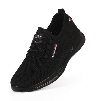 Men's Flyknit Sneakers | Lightweight Breathable Shoes | Adjustable Fit | EVA Sockliner Comfort | Durable Flexible Outsole