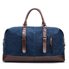 Men's Canvas Travel Duffle Bag | Casual Zipper Closure | Horizontal Square Shape | Plain Design