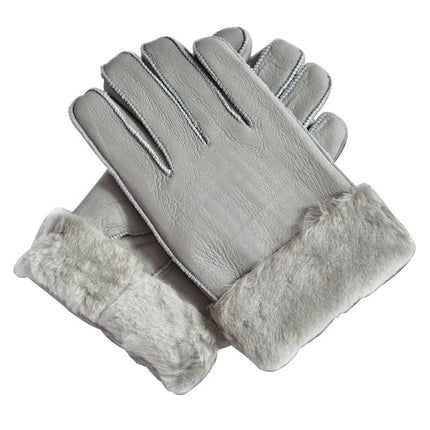 Men's Sheepskin Wool Gloves | Warm Winter Casual Wear | Plain Pattern | Paint Surface Finish | Clothing Accessories