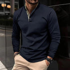 Men's Long Sleeve Waffle Knit T-Shirt | Colorblock Design | Crew Neck | Casual Fashion Layering Top | Durable Breathable Fabric | Regular Fit | Ideal for Fall Winter Spring | Versatile Style