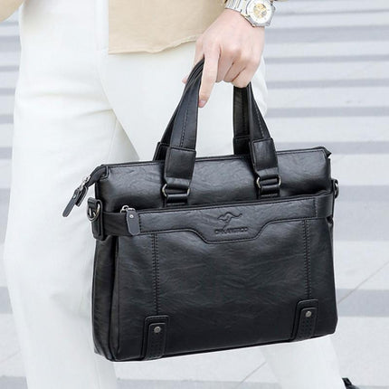 Men's Classic Briefcase | Premium Durable Materials | Spacious Compartment for Laptop & Documents | Multiple Accessory Pockets | Secure Closure | Padded Handle & Adjustable Strap | Sleek Professional Design