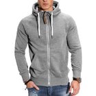 Men's Hooded Jacket | Raglan Sleeves | Full Zipper | Cotton Blend Fabric | Casual & Sporty Style | Two Front Pockets | Multiple Colors | Comfortable Fit | Outdoor & Casual Activities