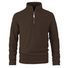 Men's Polar Fleece Sweatshirt | Retro Casual Style | Half Zip | Solid Color | Long Sleeve | Warm & Breathable | Ideal for Autumn & Winter | Versatile for Travel & Outdoor Activities | Fashionable Activewear