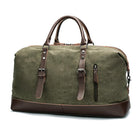Men's Canvas Travel Duffle Bag | Casual Zipper Closure | Horizontal Square Shape | Plain Design