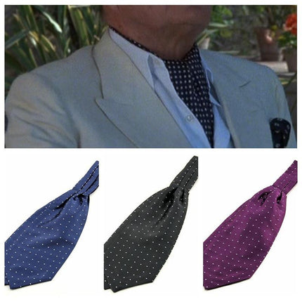 Men's Vintage Ascot Scarf | Classic Design | High-Quality Fabric | Versatile Styling | Elegant Accessory for Formal & Casual Occasions | Timeless Fashion | Easy to Maintain | Perfect for Weddings & Parties