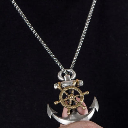 Vintage Anchor Necklace | Hip Hop Pendant | Casual Style | Men's Jewelry | Accessories
