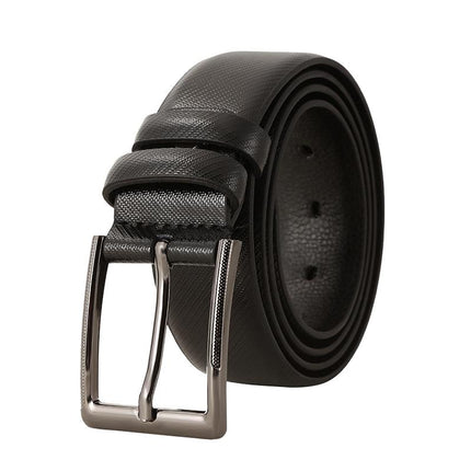 Men's High-Quality Genuine Leather Belt | Retro Pin Buckle | Versatile Casual & Formal Accessory | Timeless Style | Durable & Sturdy Construction