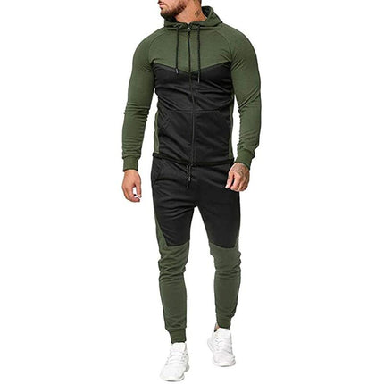 Men's Casual Two-Piece Set | Cardigan Style Sweatshirt with Trousers | Cotton-Blend Fabric | Autumn & Winter Wear | Long Sleeves | Relaxed Fit | Rich Seasonal Colors | Comfortable Lounge & Leisure Outfit