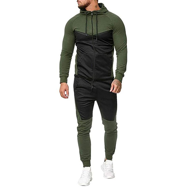 Men's Casual Two-Piece Set | Cardigan Style Sweatshirt with Trousers | Cotton-Blend Fabric | Autumn & Winter Wear | Long Sleeves | Relaxed Fit | Rich Seasonal Colors | Comfortable Lounge & Leisure Outfit