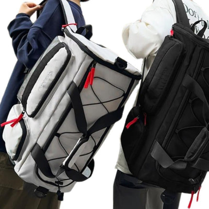 Men's Nylon Gym Bag | Wet and Dry Separation | Camping Travel Duffel | Large Capacity | Water-Resistant | Shoe Compartment | Adjustable Strap | Lightweight | Multi-Pocketed | Durable Luggage