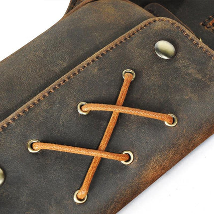 Men's Leather Waist Bag | Classic Retro Style | Outdoor Adventure | High-Quality Durable Material | Adjustable Strap | Multiple Pockets | Lightweight & Portable | Hands-Free Convenience | Travel & Daily Use