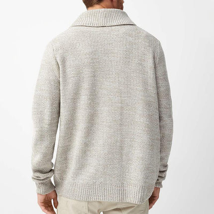 Men's Loose Knit Cardigan | Solid Color Lapel Design | Lightweight & Breathable | Front Open Style | Relaxed Fit | Classic Cut | Ribbed Hem & Cuffs | Versatile & Stylish | Perfect for Layering