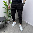 Men's Casual Pants | Solid Color | Drawstring Waist | Soft Breathable Fabric | Relaxed Fit | Versatile Style | Side & Back Pockets | Comfortable & Stylish | All-Season Wear