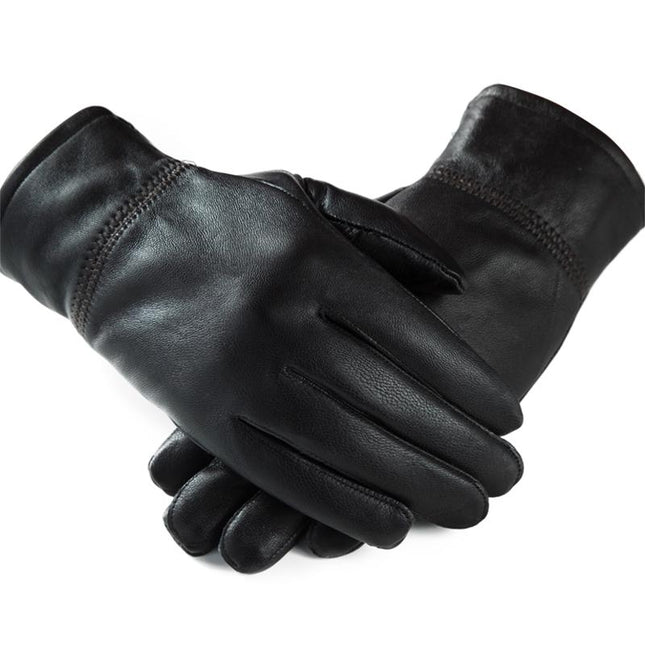 Men's Sheepskin Gloves | Warm & Windproof | Casual Style | Plain Pattern | Sheepskin Material | Winter Accessories