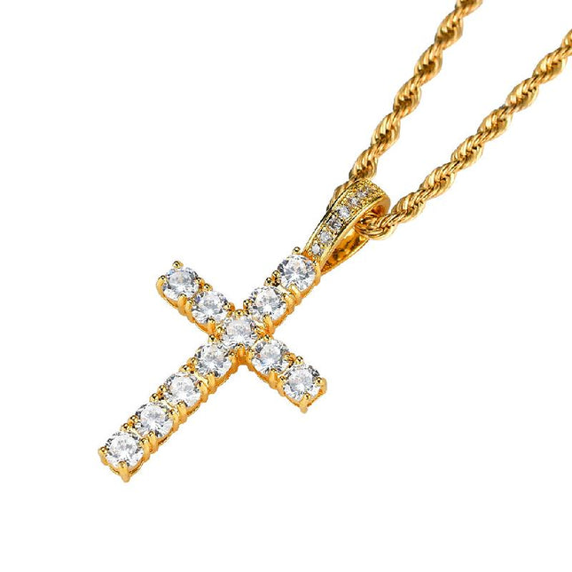 Vintage Cross Necklace | Casual Style | Unisex Jewelry | Pendant Necklace | Fashion Accessory | Retro Design