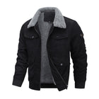 Men's Jacket | Casual Lapel Corduroy | Thickened Lambswool Lining | Multi-Pocket Zipper | Warm & Durable Outerwear | Classic Style | Versatile & Wind-Resistant | Ideal for Cold Weather