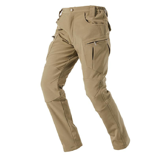 Men's Outdoor Windproof Waterproof Cargo Pants | Full-Length Outdoor Casual Pants | Durable Breathable Quick-Drying Fabric | Regular Fit with Adjustable Waist | Multiple Pockets | Ideal for Hiking Camping