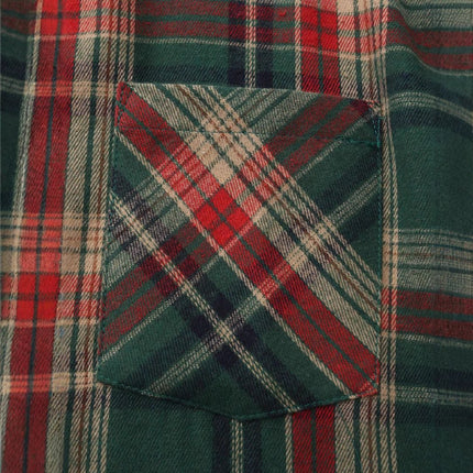 Men's Retro Long Sleeve Shirt | Christmas Plaid Lapel Casual Dress Top | Vintage Style | Comfortable Cotton Blend | Various Sizes | Men's Fashion | Classic Style