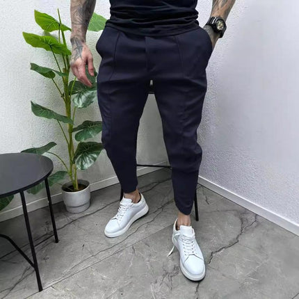 Men's Casual Pants | Solid Color | Drawstring Waist | Soft Breathable Fabric | Relaxed Fit | Versatile Style | Side & Back Pockets | Comfortable & Stylish | All-Season Wear