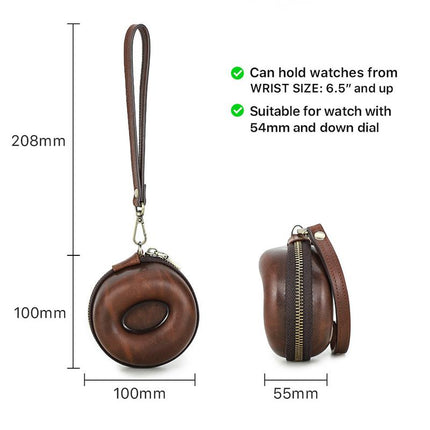 Men's Watch Storage Bag | Portable Travel Case | Durable & Lightweight | Multiple Compartment Organizer | Elegant Design | Secure Zipper | Luggage & Bags Accessory | Keep Watches Safe & Protected