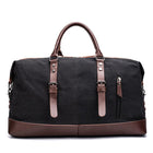 Men's Canvas Travel Duffle Bag | Casual Zipper Closure | Horizontal Square Shape | Plain Design