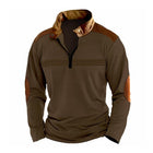 Men's Casual Sweatshirt | Colorblock Design | Stand Collar with Zipper | Long Sleeve | Regular Fit | Cotton-Blend Fabric | Layerable Outerwear | Sporty and Bold | Available in Multiple Sizes