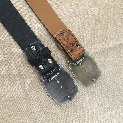 Men's Vintage Western Cowboy Belt | Intricate Design | Premium Materials | Adjustable Fit | Decorative Buckle | Versatile for Casual & Formal Wear