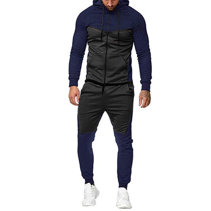 Men's Casual Two-Piece Set | Cardigan Style Sweatshirt with Trousers | Cotton-Blend Fabric | Autumn & Winter Wear | Long Sleeves | Relaxed Fit | Rich Seasonal Colors | Comfortable Lounge & Leisure Outfit