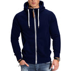 Men's Hooded Jacket | Raglan Sleeves | Full Zipper | Cotton Blend Fabric | Casual & Sporty Style | Two Front Pockets | Multiple Colors | Comfortable Fit | Outdoor & Casual Activities