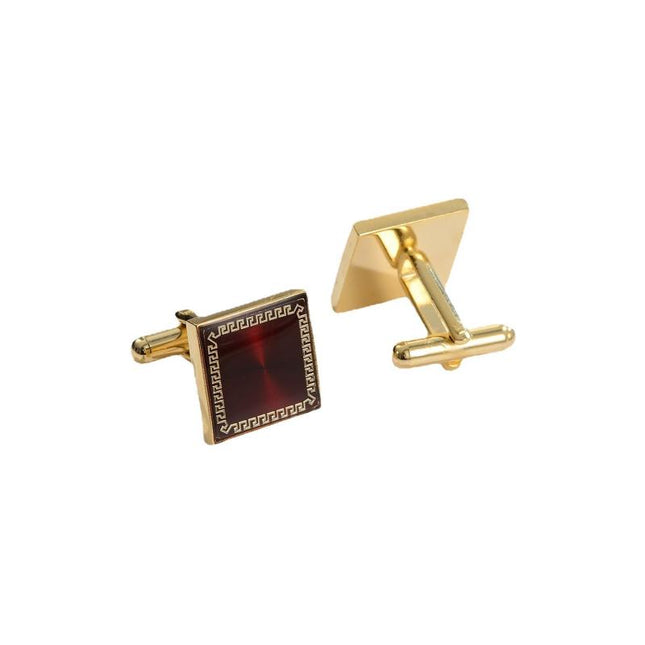 Men's Copper Cufflinks | Classic Business Suit Shirt Accessories | Polished Finish | Durable | Elegant Gift Box | Secure Lock | Tarnish-Resistant | Perfect for Formal Events | Weddings | Office Wear