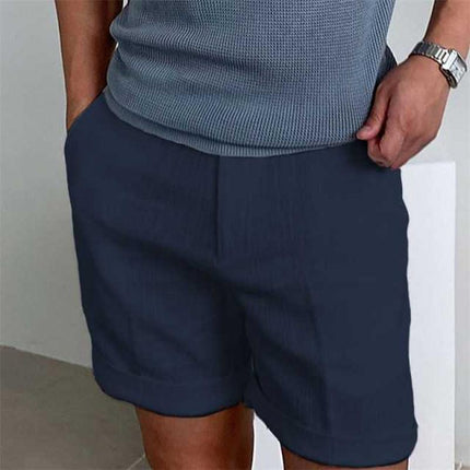 Men's Classic Vintage Linen Beach Shorts | Breathable Summer Fabric | Side Pockets | Straight Fit | Versatile Warm Weather Style | Spring & Summer Essentials | Durable & Comfortable