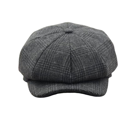 Men's Classic Check Octagonal Hat | Vintage Inspired | Timeless Style | Structured Design | Comfortable Fit | Breathable Fabric | Versatile Accessory | Modern Versatility | Elevate Casual & Formal Looks