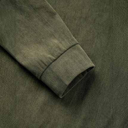 Men's Sweatshirt | Vintage Patchwork Design | Stand Collar | Long Sleeve | Soft Cotton Blend | Earthy Tones | Casual & Semi-Formal | Relaxed Fit | Retro Style | Unique Detailing | Versatile Layering