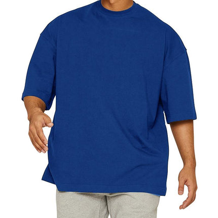 Men's Cotton Loose Fit Sports T-shirt | Solid Color | Round Neck | Pullover | Short Sleeve | Casual Fitness | Breathable | Comfortable | Spring Summer Autumn | Activewear