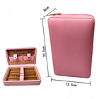 Men's Portable Cigar Humidor | Leather Travel Case with Built-in Humidity Control | Compact Luxury Storage for Cigars | Premium Quality | Secure Zipper | Stylish Design for Travel & Home | Ideal Gift for Cigar Lovers