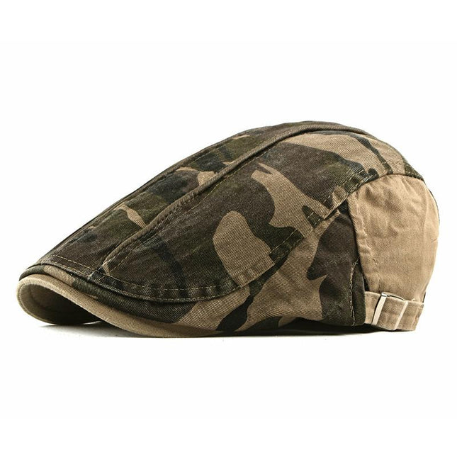 Men's Camouflage Beret Hat | Classic Military Style | Trendy Streetwear Accessory | Soft Durable Fabric | Iconic Design | Comfortable Fit | Versatile Fashion | Timeless Appeal | Perfect for Casual & Outdoor Adventures