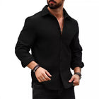 Men's Slim Fit Long Sleeve Shirt | Casual Cotton Blend | Lapel Collar | Versatile Button-Down Closure | Lightweight Breathable Fabric | Stylish Dress for Everyday Wear