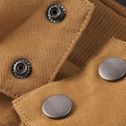 Men's Washed Cotton Hooded Coat | Warm Stand Collar | Mid-Length | Insulated Lining | Weather-Resistant | Rugged Casual Design | Multiple Pockets | Relaxed Fit | Adjustable Hood and Cuffs | Outdoor Ready | Machine Washable