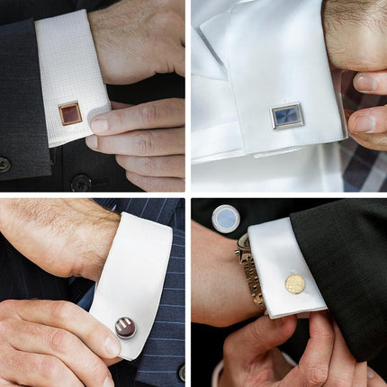 Men's Copper Cufflinks | Classic Business Suit Shirt Accessories | Polished Finish | Durable | Elegant Gift Box | Secure Lock | Tarnish-Resistant | Perfect for Formal Events | Weddings | Office Wear