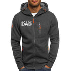 Men's Casual Streetwear Hoodie Jacket | Bold Lettering Print | Zip-Up | Hooded Neckline | Long Sleeves | Soft Cotton Blend | Ribbed Hem and Cuffs | Kangaroo Pockets | Variety of Colors | Machine Washable